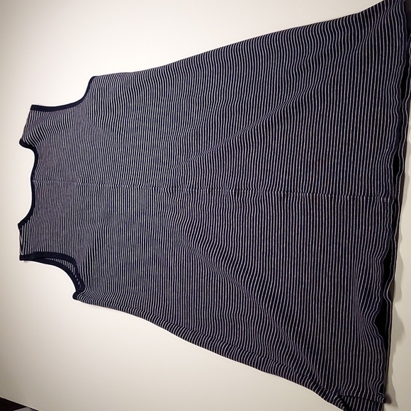 J.Crew Womens Tank Sheath Dress  Blue White Striped Scoop Neck Knit Sleeveless - Picture 5 of 10